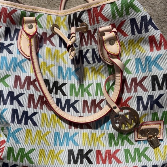 Michael Kors Vibrant Multicolor MK Tote - Picture 1 of 3